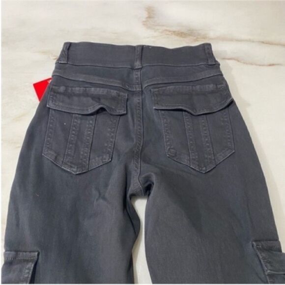 NWT Spanx Stretch Twill Ankle Cargo Pants Dark Gray Leggings - Picture 5 of 9